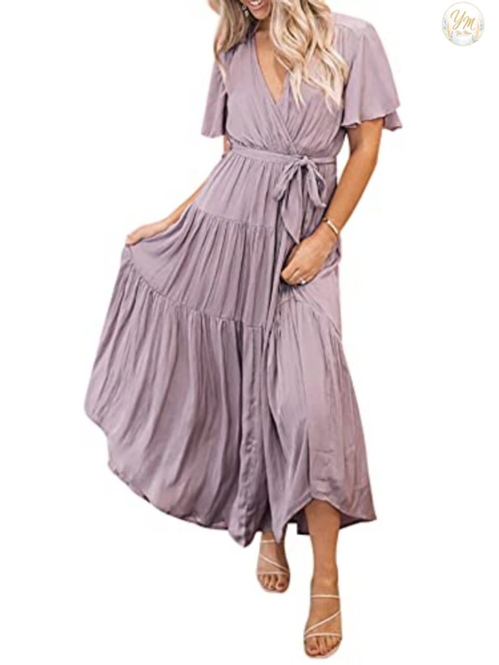 Ruffle A-Line Midi Summer Casual Dress with Belt